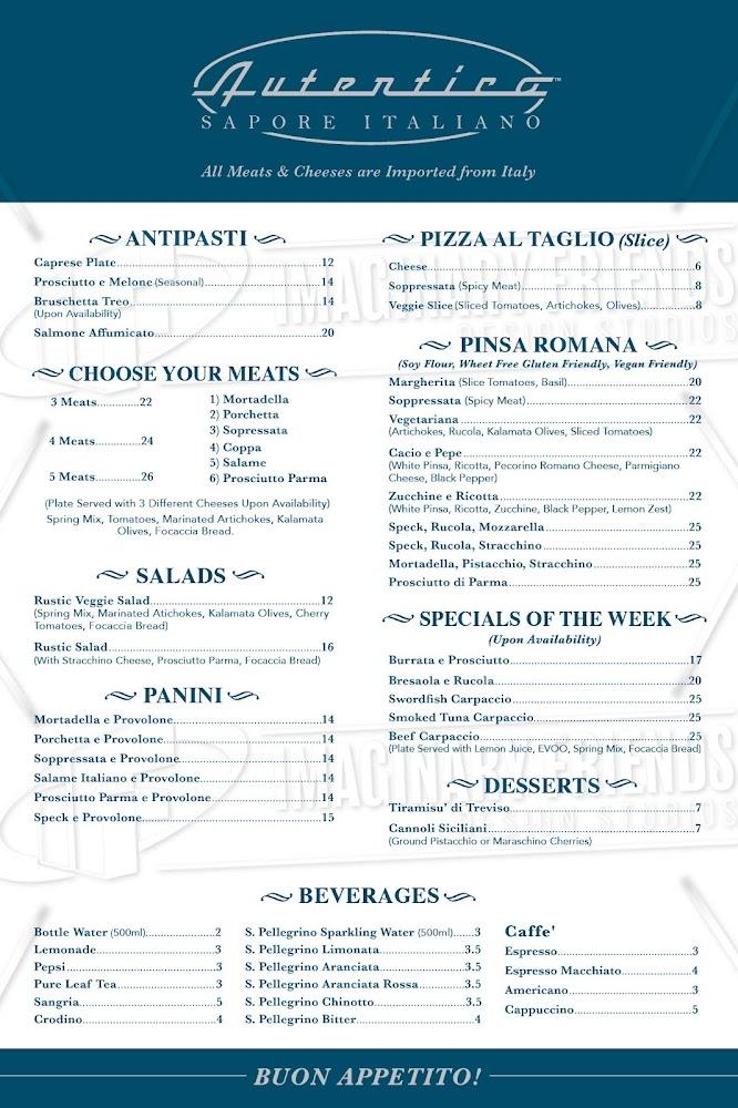 Autentico Sapore Italiano Menu image 1